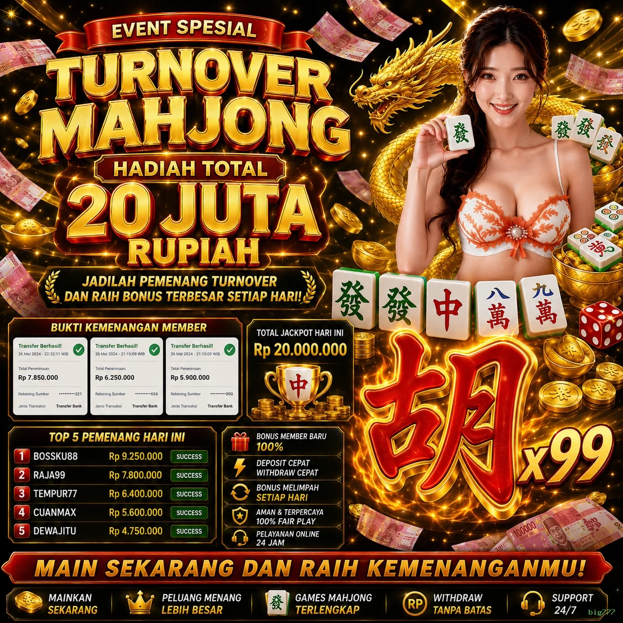 Cara Mendaftar dan Verifikasi Akun di big777